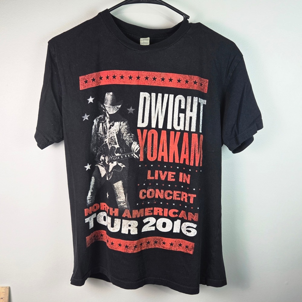 Rock Me Dwight Yoakam Tour Shirt Mens M Black 2016 Concert Tee Country Music